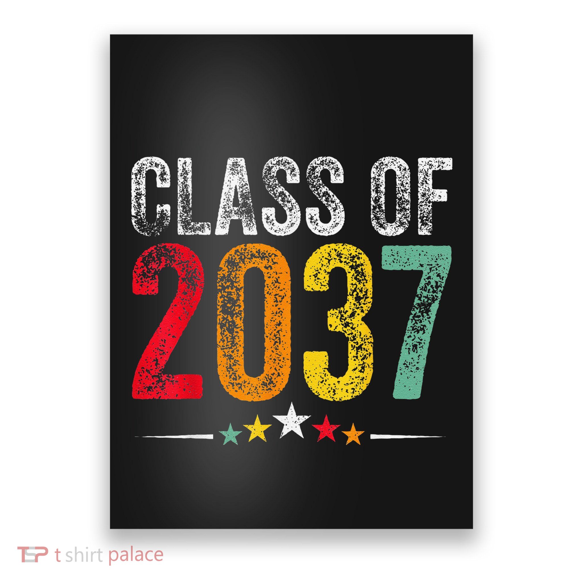 2037 Graduation Class Of 2037 Grow With Me Retro Poster