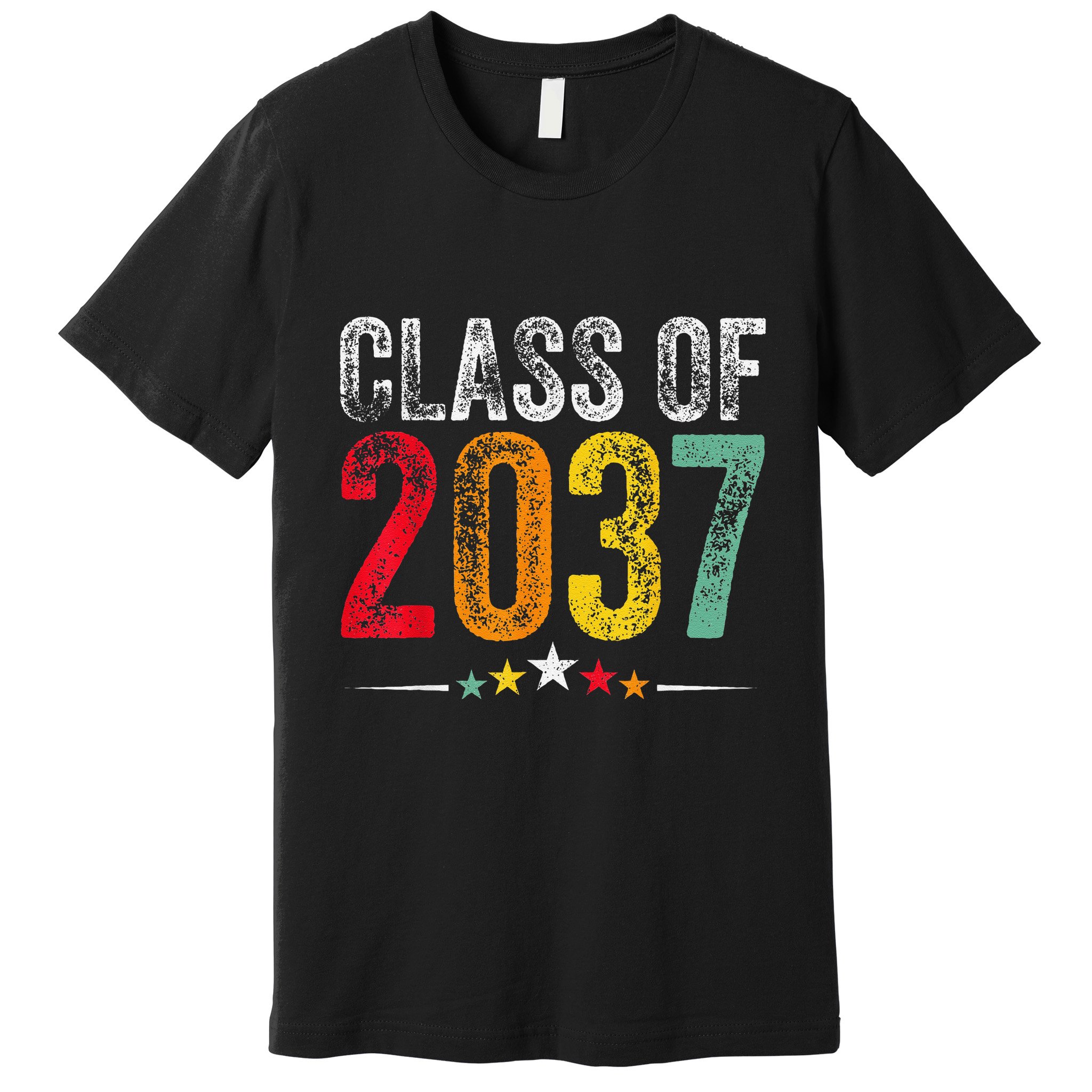 2037 Graduation Class Of 2037 Grow With Me Retro Premium T-Shirt