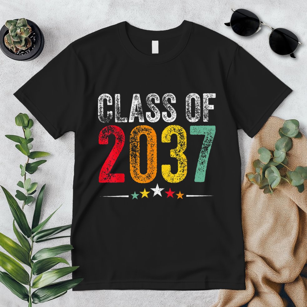2037 Graduation Class Of 2037 Grow With Me Retro Premium T-Shirt