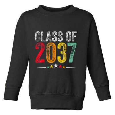 2037 Graduation Class Of 2037 Grow With Me Retro Toddler Sweatshirt
