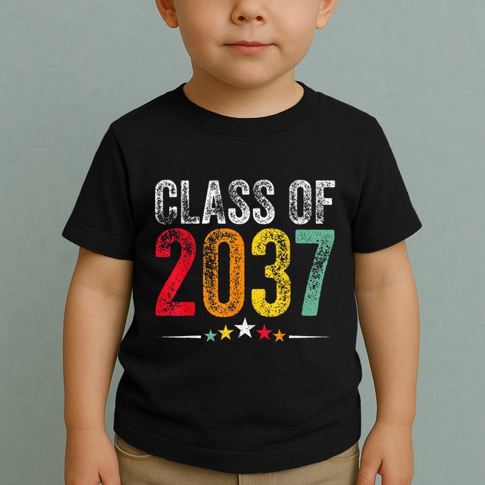 2037 Graduation Class Of 2037 Grow With Me Retro Toddler T-Shirt