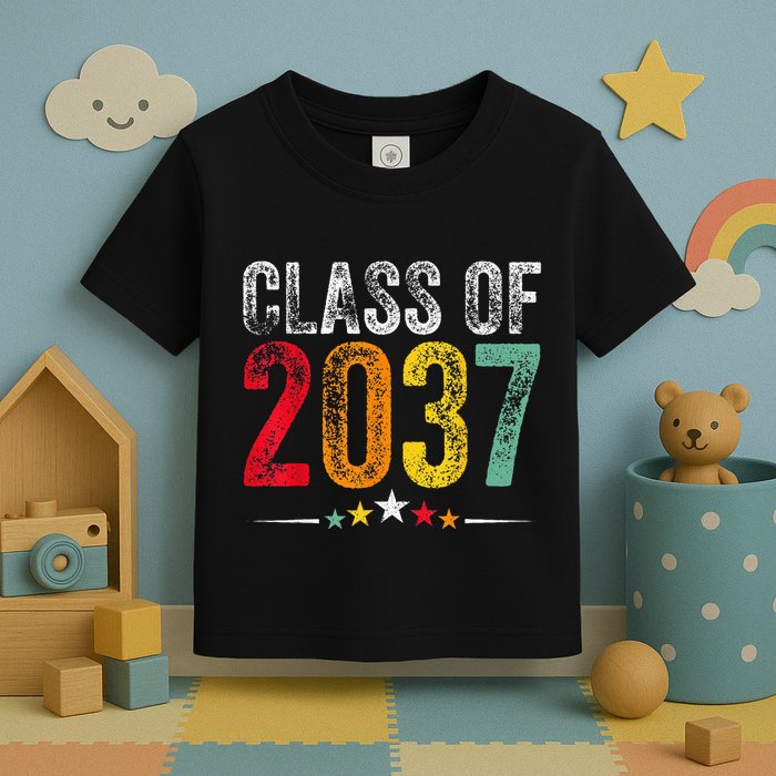 2037 Graduation Class Of 2037 Grow With Me Retro Toddler T-Shirt