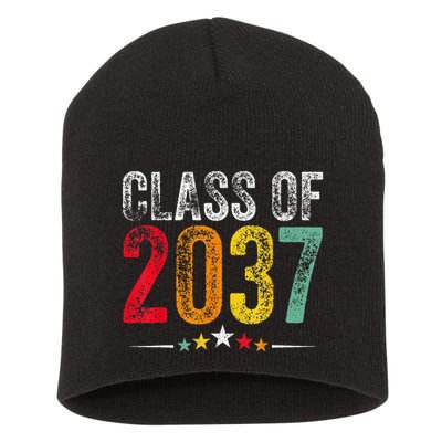 2037 Graduation Class Of 2037 Grow With Me Retro Short Acrylic Beanie