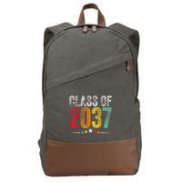 2037 Graduation Class Of 2037 Grow With Me Retro Cotton Canvas Backpack