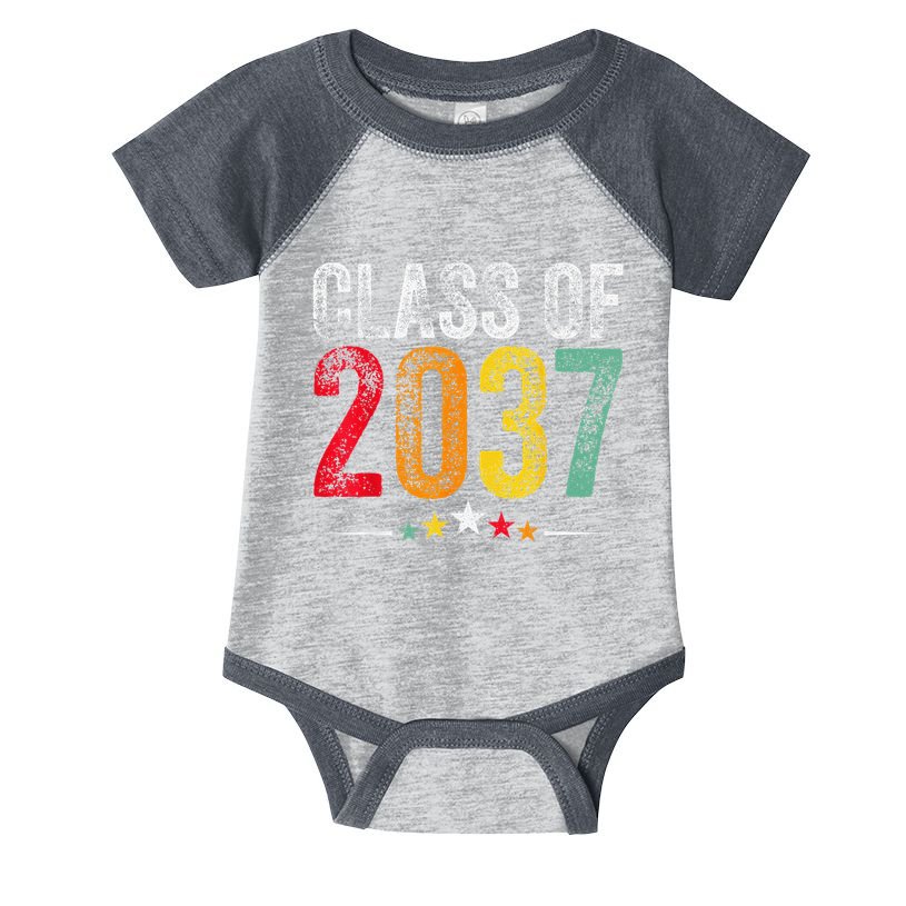 2037 Graduation Class Of 2037 Grow With Me Retro Infant Baby Jersey Bodysuit