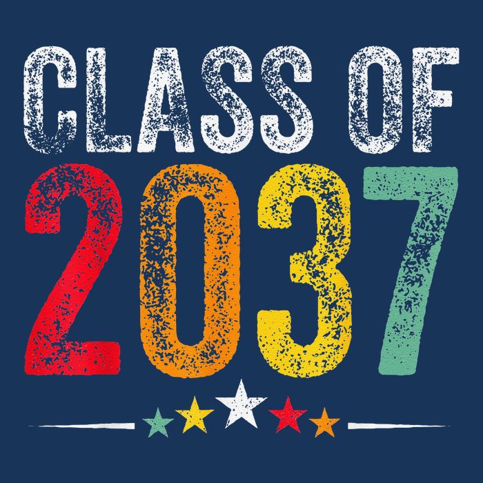2037 Graduation Class Of 2037 Grow With Me Retro Infant Baby Jersey Bodysuit