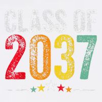 2037 Graduation Class Of 2037 Grow With Me Retro Garment-Dyed Sweatshirt