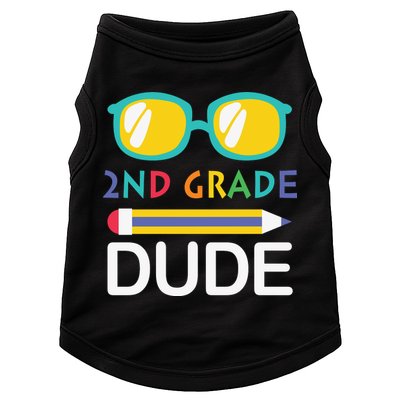 2nd Grade Dude Glasses Back School First Day Of School Doggie Tank