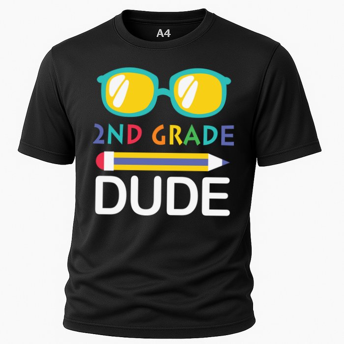2nd Grade Dude Glasses Back School First Day Of School Cooling Performance Crew T-Shirt