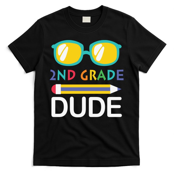 2nd Grade Dude Glasses Back School First Day Of School T-Shirt
