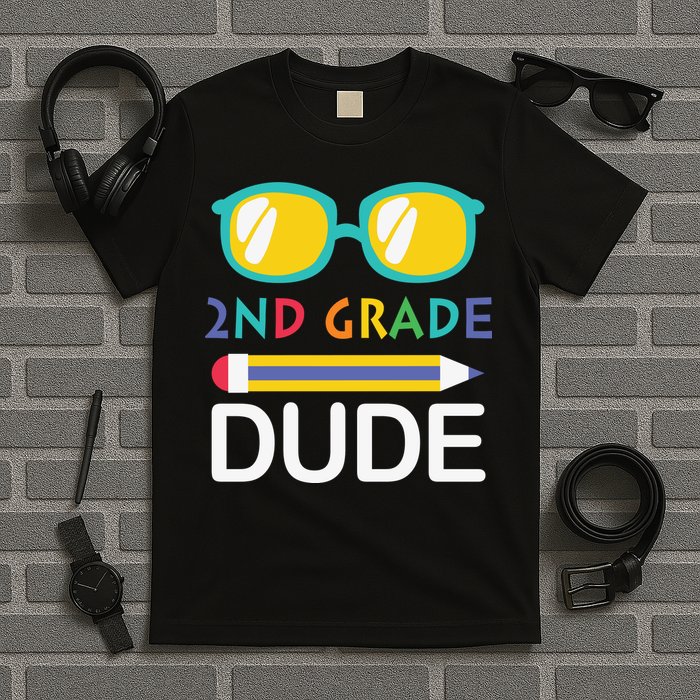 2nd Grade Dude Glasses Back School First Day Of School T-Shirt