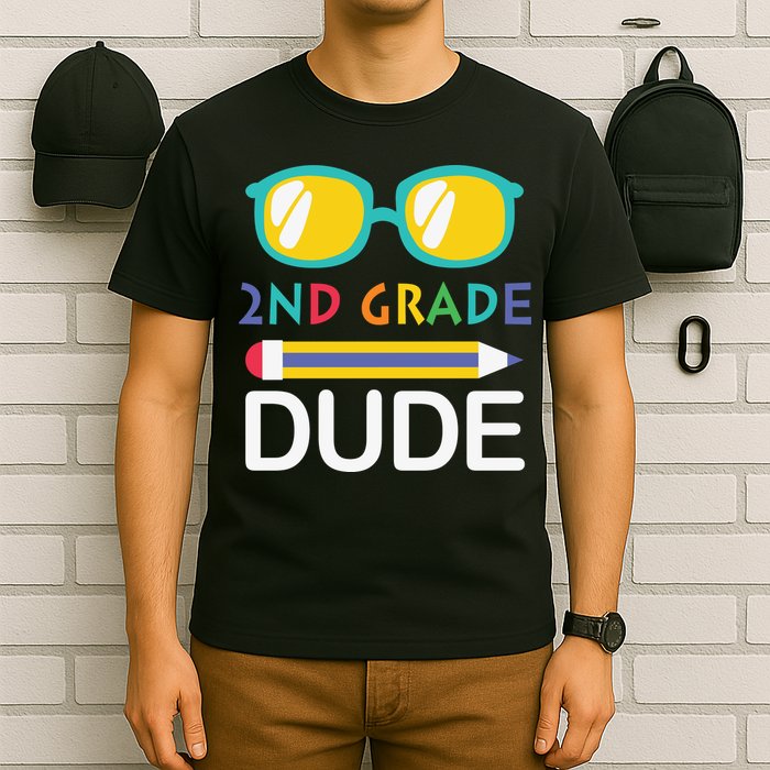 2nd Grade Dude Glasses Back School First Day Of School T-Shirt
