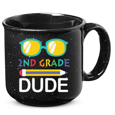 2nd Grade Dude Glasses Back School First Day Of School 15oz Campfire Ceramic Mug