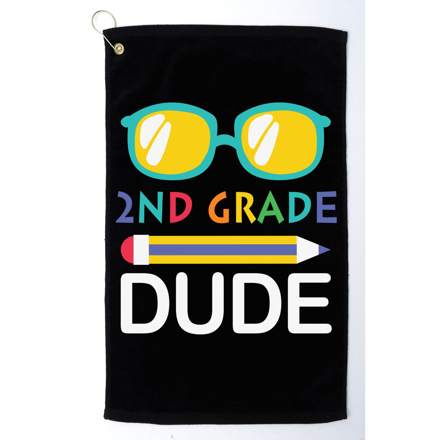 2nd Grade Dude Glasses Back School First Day Of School Golf Towel