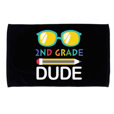 2nd Grade Dude Glasses Back School First Day Of School Microfiber Hand Towel