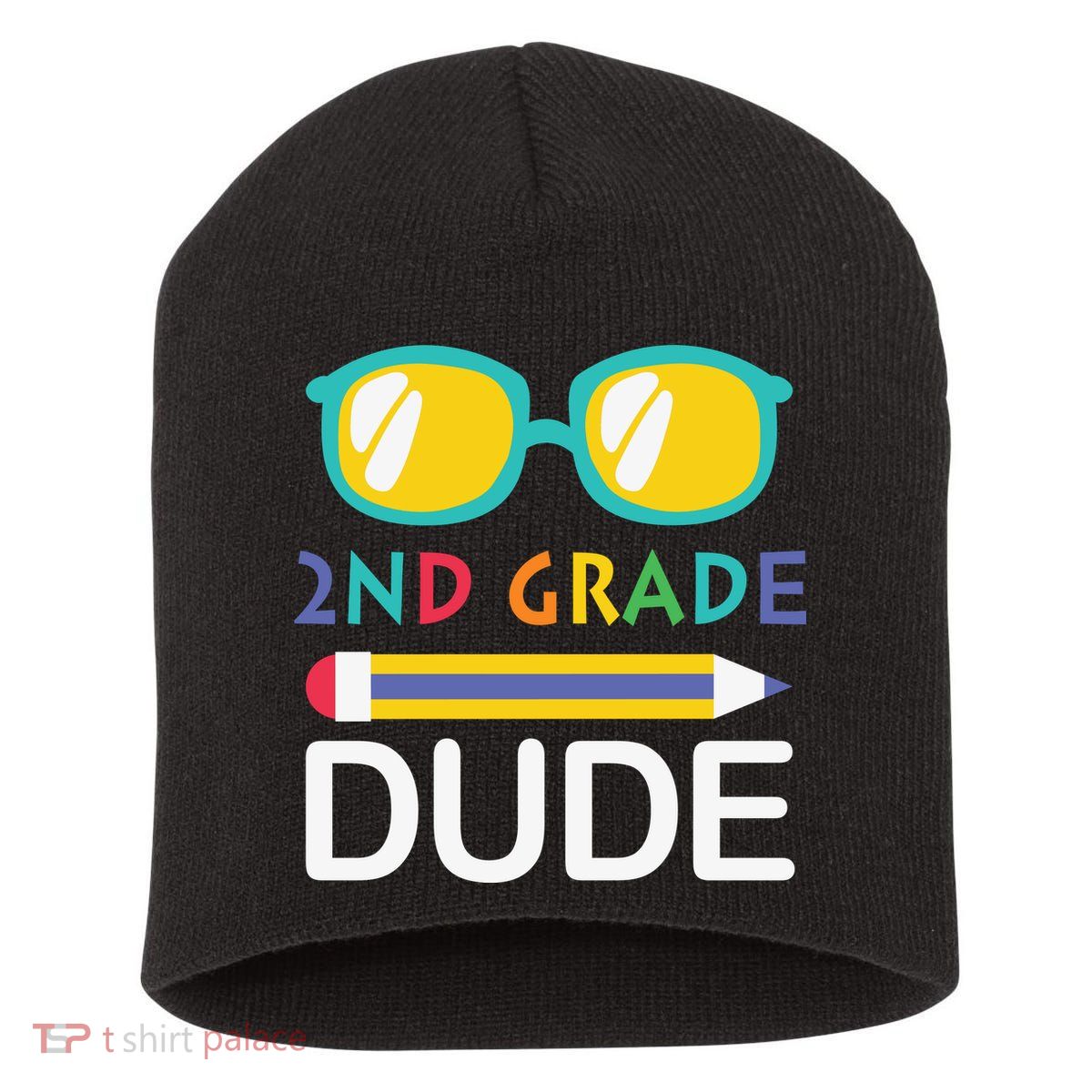 2nd Grade Dude Glasses Back School First Day Of School Short Acrylic Beanie