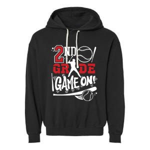 2nd Grade Game On First Day Of School Baseball Second Grade Garment-Dyed Fleece Hoodie