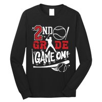 2nd Grade Game On First Day Of School Baseball Second Grade Long Sleeve Shirt