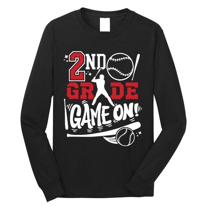 2nd Grade Game On First Day Of School Baseball Second Grade Long Sleeve Shirt