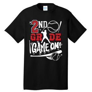 2nd Grade Game On First Day Of School Baseball Second Grade Tall T-Shirt