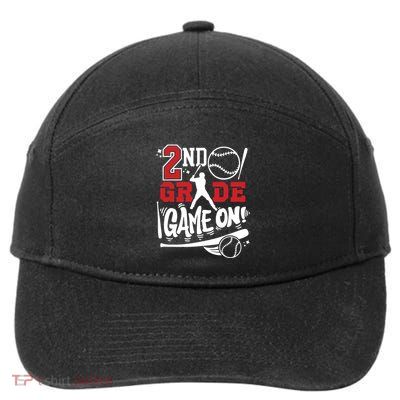 2nd Grade Game On First Day Of School Baseball Second Grade 7-Panel Snapback Hat
