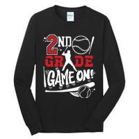 2nd Grade Game On First Day Of School Baseball Second Grade Tall Long Sleeve T-Shirt