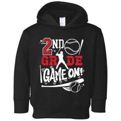 2nd Grade Game On First Day Of School Baseball Second Grade Toddler Hoodie