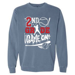 2nd Grade Game On First Day Of School Baseball Second Grade Garment-Dyed Sweatshirt