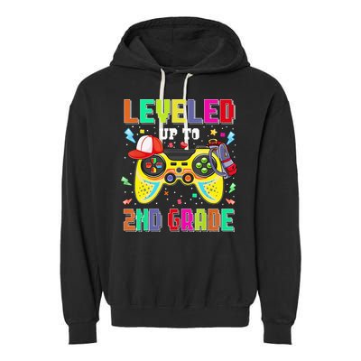 2Nd Grade Gamer First Day Second Grade Back To School Garment-Dyed Fleece Hoodie