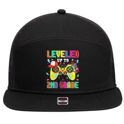 2Nd Grade Gamer First Day Second Grade Back To School 7 Panel Mesh Trucker Snapback Hat