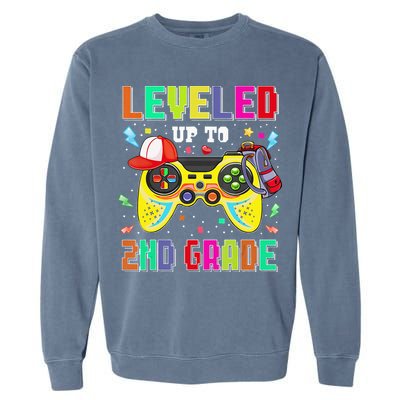 2Nd Grade Gamer First Day Second Grade Back To School Garment-Dyed Sweatshirt