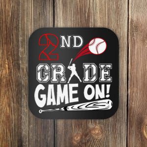 2nd Grade Game On First Day Of School Baseball Second Grade Gift Coaster