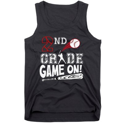 2nd Grade Game On First Day Of School Baseball Second Grade Gift Tank Top