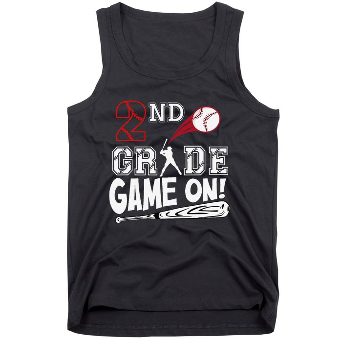 2nd Grade Game On First Day Of School Baseball Second Grade Gift Tank Top