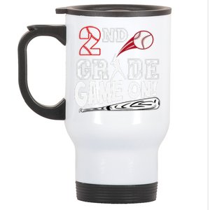 2nd Grade Game On First Day Of School Baseball Second Grade Gift Stainless Steel Travel Mug