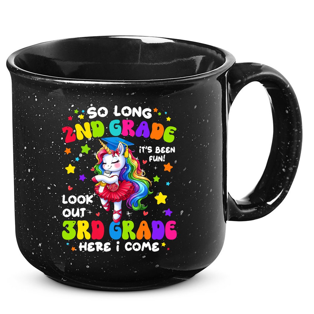 2nd Grade Graduation Girl 3rd Grade Here I Come Unicorn Grad  15oz Campfire Ceramic Mug