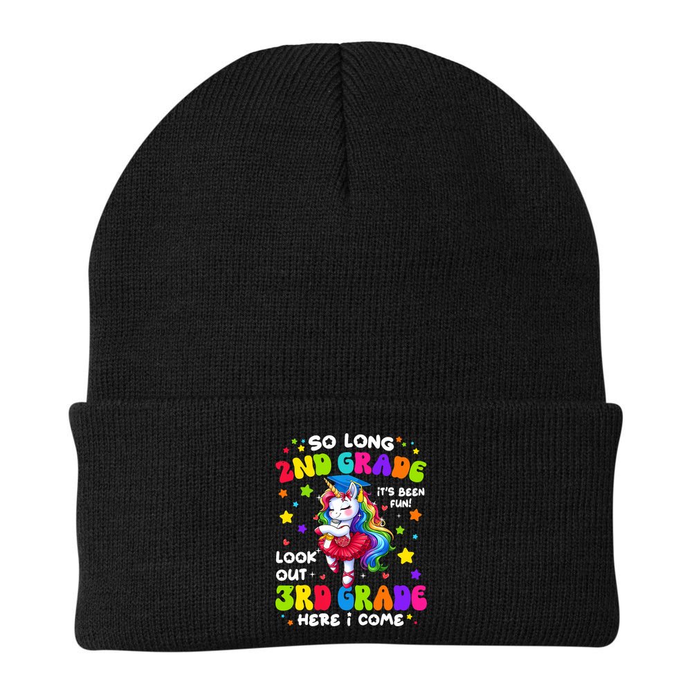 2nd Grade Graduation Girl 3rd Grade Here I Come Unicorn Grad  Beanie