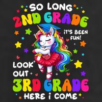 2nd Grade Graduation Girl 3rd Grade Here I Come Unicorn Grad  Beanie
