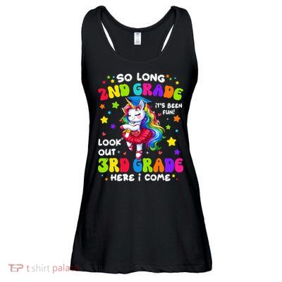 2nd Grade Graduation Girl 3rd Grade Here I Come Unicorn Grad  Ladies Essential Flowy Tank