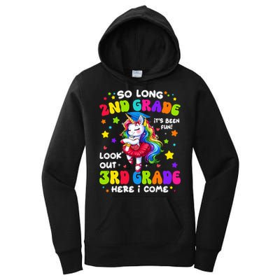 2nd Grade Graduation Girl 3rd Grade Here I Come Unicorn Grad  Women's Pullover Hoodie