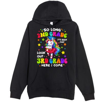2nd Grade Graduation Girl 3rd Grade Here I Come Unicorn Grad  Premium Pullover Hoodie