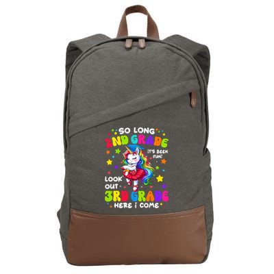 2nd Grade Graduation Girl 3rd Grade Here I Come Unicorn Grad  Cotton Canvas Backpack