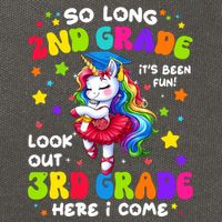 2nd Grade Graduation Girl 3rd Grade Here I Come Unicorn Grad  Cotton Canvas Backpack