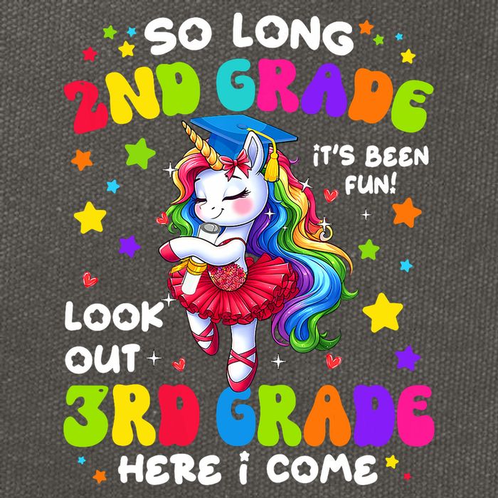 2nd Grade Graduation Girl 3rd Grade Here I Come Unicorn Grad  Cotton Canvas Backpack