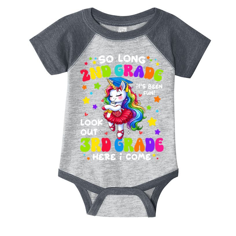 2nd Grade Graduation Girl 3rd Grade Here I Come Unicorn Grad  Infant Baby Jersey Bodysuit
