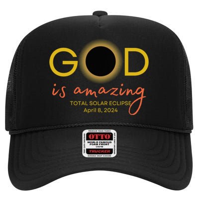 2024 God Is Amazing Christian Faith High Crown Mesh Back Trucker Hat