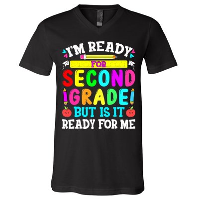 2nd Grade I'm Ready For Second Grade Back To School V-Neck T-Shirt