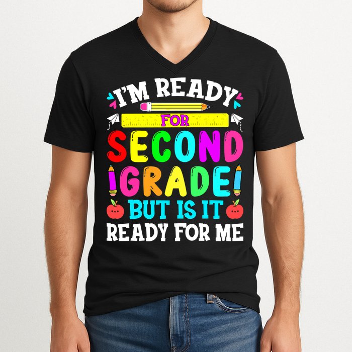 2nd Grade I'm Ready For Second Grade Back To School V-Neck T-Shirt