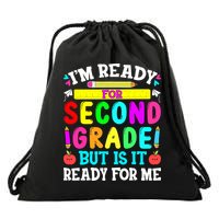 2nd Grade I'm Ready For Second Grade Back To School Drawstring Bag