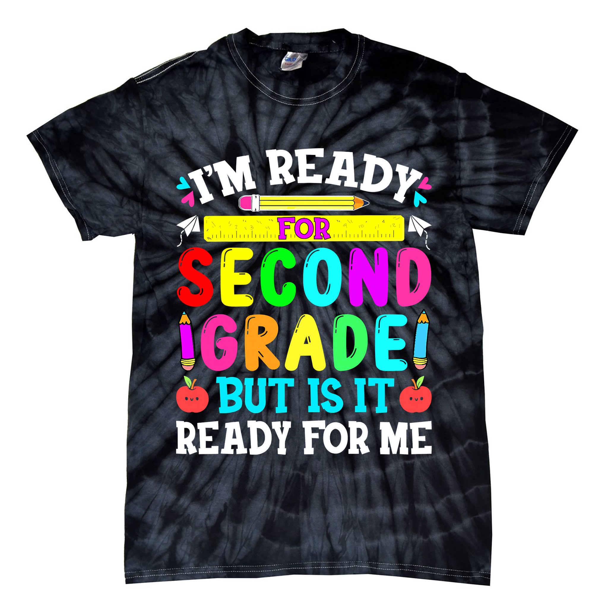 2nd Grade I'm Ready For Second Grade Back To School Tie-Dye T-Shirt
